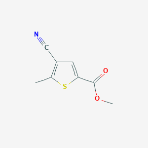 molecular formula C8H7NO2S B8331907 Methyl 4-cyano-5-methylthiophene-2-carboxylate CAS No. 237385-16-9