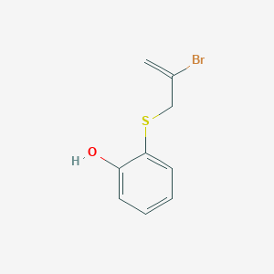 molecular formula C9H9BrOS B8331925 2-(2-Bromoallylthio)phenol 