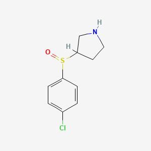 molecular formula C10H12ClNOS B8331927 3-[(4-Chlorophenyl)sulfinyl]pyrrolidine 