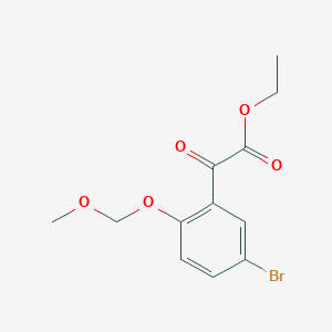 molecular formula C12H13BrO5 B8331932 Ethyl 2-(5-bromo-2-(methoxymethoxy)phenyl)-2-oxoacetate 