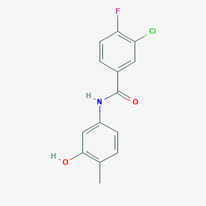 3-chloro-4-fluoro-N-(3-hydroxy-4-methyl-phenyl)-benzamide