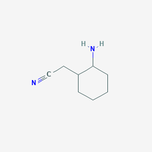 molecular formula C8H14N2 B8331956 2-(2-Aminocyclohexyl)acetonitrile 