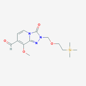 8-Methoxy-3-oxo-2-(2-trimethylsilanyl-ethoxymethyl)-2,3-dihydro-[1,2,4]triazolo[4,3-a]pyridine-7-carbaldehyde
