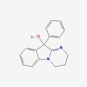 molecular formula C17H16N2O B8331998 10-Phenyl-2,3,4,10-tetrahydropyrimido[1,2-a]indol-10-ol 