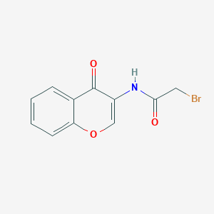 molecular formula C11H8BrNO3 B8332019 2-bromo-N-(4-oxo-1-benzopyran-3-yl)-acetamide 