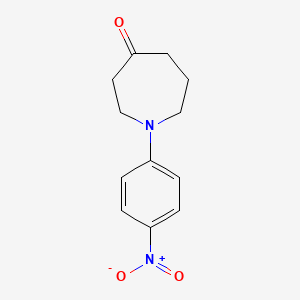 molecular formula C12H14N2O3 B8332057 1-(4-Nitrophenyl)azepan-4-one 