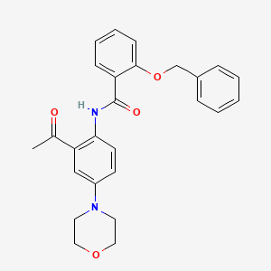 molecular formula C26H26N2O4 B8332073 N-(2-Acetyl-4-morpholinophenyl)-2-benzyloxybenzamide 