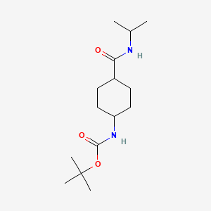 molecular formula C15H28N2O3 B8332091 Tert-butyl cis-4-(isopropylcarbamoyl)cyclohexylcarbamate 