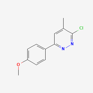 molecular formula C12H11ClN2O B8332105 3-Chloro 4-methyl 6-(4-methoxy phenyl)pyridazine 