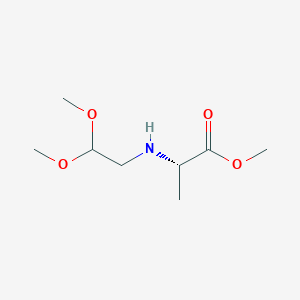 molecular formula C8H17NO4 B8332139 (S)-2-(2,2-dimethoxy-ethylamino)-propionic acid methyl ester CAS No. 127119-10-2