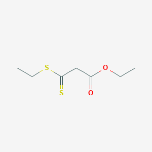 molecular formula C7H12O2S2 B8332145 Ethyl 3-(ethylsulfanyl)-3-sulfanylidenepropanoate CAS No. 16694-81-8