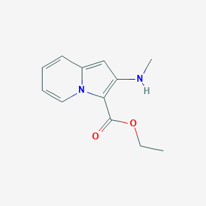 molecular formula C12H14N2O2 B8332160 Ethyl 2-methylaminoindolizine-3-carboxylate 