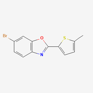 molecular formula C12H8BrNOS B8332168 6-Bromo-2-(5-methyl-thiophen-2-yl)-benzoxazole 