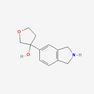 molecular formula C12H15NO2 B8332200 3-(2,3-Dihydro-1H-isoindol-5-yl)-tetrahydro-furan-3-ol 