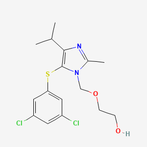 molecular formula C16H20Cl2N2O2S B8332239 2-[5-(3,5-Dichloro-phenylsulfanyl)-4-isopropyl-2-methyl-imidazol-1-ylmethoxy]-ethanol 