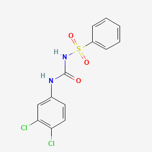 molecular formula C13H10Cl2N2O3S B8332277 N-([(3,4-dichlorophenyl)amino]carbonyl)benzenesulfonamide 