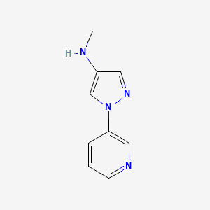 molecular formula C9H10N4 B8332278 methyl-(1-pyridin-3-yl-1H-pyrazol-4-yl)-amine 