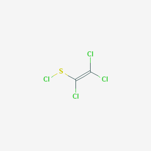 molecular formula C2Cl4S B8332303 1,1,2-Trichloro-2-(chlorosulfanyl)ethene CAS No. 19411-15-5