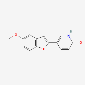 molecular formula C14H11NO3 B8332313 5-(5-Methoxy-benzofuran-2-yl)-pyridin-2-ol 