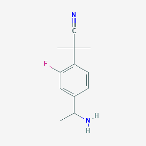 2-[4-(1-Aminoethyl)-2-fluorophenyl]-2-methylpropanenitrile