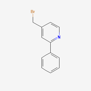 molecular formula C12H10BrN B8332331 2-Phenyl-4-bromomethylpyridine 