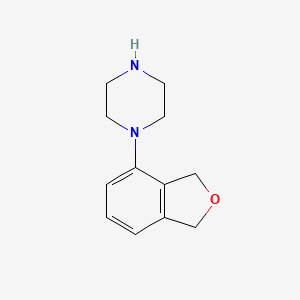molecular formula C12H16N2O B8332335 4-Piperazino-1,3-dihydroisobenzofuran 