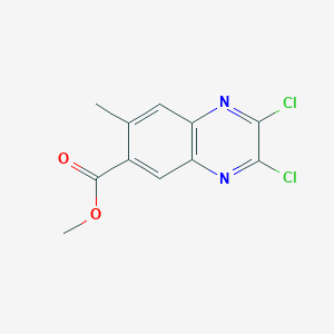 molecular formula C11H8Cl2N2O2 B8332340 Methyl 2,3-dichloro-7-methylquinoxaline-6-carboxylate 