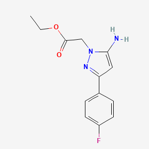 ethyl 2-(5-amino-3-(4-fluorophenyl)-1H-pyrazol-1-yl)acetate