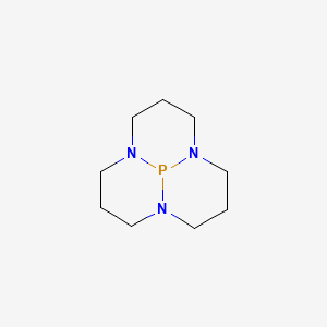 molecular formula C9H18N3P B8332360 Hexahydro-1H,4H,7H-3a,6a,9a-triaza-9b-phosphaphenalene CAS No. 62051-24-5