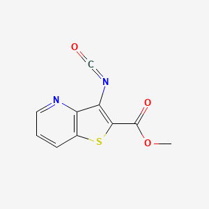 molecular formula C10H6N2O3S B8332366 Methyl 3-isocyanatothieno[3,2-b]pyridine-2-carboxylate 