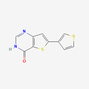 molecular formula C10H6N2OS2 B8332377 6-(3-Thienyl)-3H-thieno[3,2-d]pyrimid-4-one 