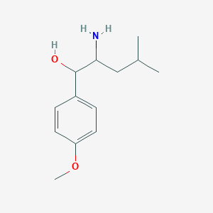 molecular formula C13H21NO2 B8332385 (1RS,2SR)-2-amino-1-(4-methoxyphenyl)-4-methyl-pentane-1-ol 