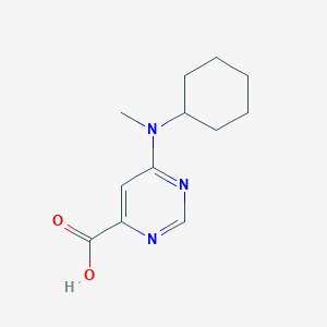 molecular formula C12H17N3O2 B8332393 6-[Cyclohexyl(methyl)amino]pyrimidine-4-carboxylic acid 