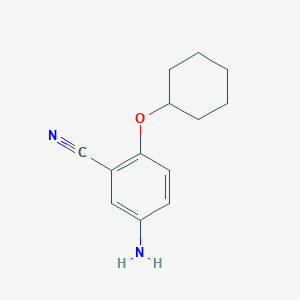 molecular formula C13H16N2O B8332403 5-Amino-2-cyclohexyloxybenzonitrile CAS No. 288252-05-1