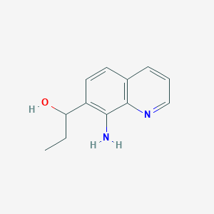 molecular formula C12H14N2O B8332439 1-(8-Amino-quinolin-7-yl)-propan-1-ol 