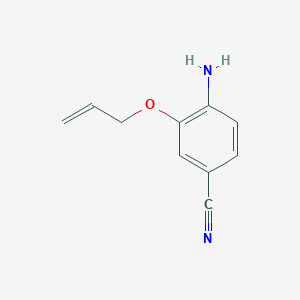 molecular formula C10H10N2O B8332447 2-Allyloxy-4-cyanoaniline 