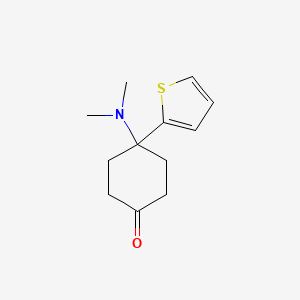 molecular formula C12H17NOS B8332478 4-Dimethylamino-4-(2-thienyl)cyclohexanone 