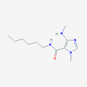 molecular formula C12H22N4O B8332481 5-Hexylaminocarbonyl-1-methyl-4-methylaminoimidazole 