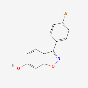 molecular formula C13H8BrNO2 B8332490 3-(4-Bromo-phenyl)-benzo[d]isoxazol-6-ol 