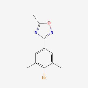 molecular formula C11H11BrN2O B8332519 3-(4-Bromo-3,5-dimethyl-phenyl)-5-methyl-[1,2,4]oxadiazole 