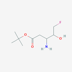 molecular formula C9H18FNO3 B8332532 3-Amino-5-fluoro-4-hydroxy-pentanoic acid tert-butyl ester 