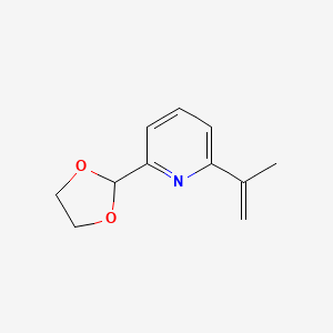 molecular formula C11H13NO2 B8332548 2-[1,3]Dioxolan-2-yl-6-isopropenylpyridine 