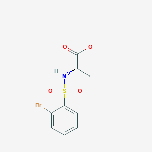 molecular formula C13H18BrNO4S B8332552 (S)-tert-butyl 2-(2-bromophenylsulfonamido)propanoate 