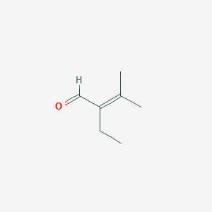molecular formula C7H12O B8332586 2-Ethyl-3-methyl-but-2-enal 