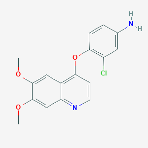 B8332616 3-Chloro-4-[(6,7-dimethoxy-4-quinolyl)oxy]aniline CAS No. 347161-75-5