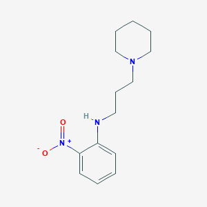 molecular formula C14H21N3O2 B8332622 2-nitro-N-(3-(piperidin-1-yl)propyl)benzenamine 