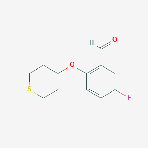 5-Fluoro-2-(tetrahydro-thiopyran-4-yloxy)benzaldehyde