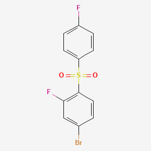 molecular formula C12H7BrF2O2S B8332680 4-Bromo-2-fluoro-1-[(4-fluorophenyl)sulfonyl]benzene 