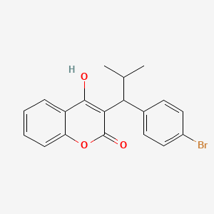 molecular formula C19H17BrO3 B8332743 3-[1-(4-Bromophenyl)-2-methylpropyl]-4-hydroxycoumarin 