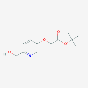 molecular formula C12H17NO4 B8332764 5-(t-Butoxycarbonylmethyl)oxy-2-hydroxymethylpyridine 